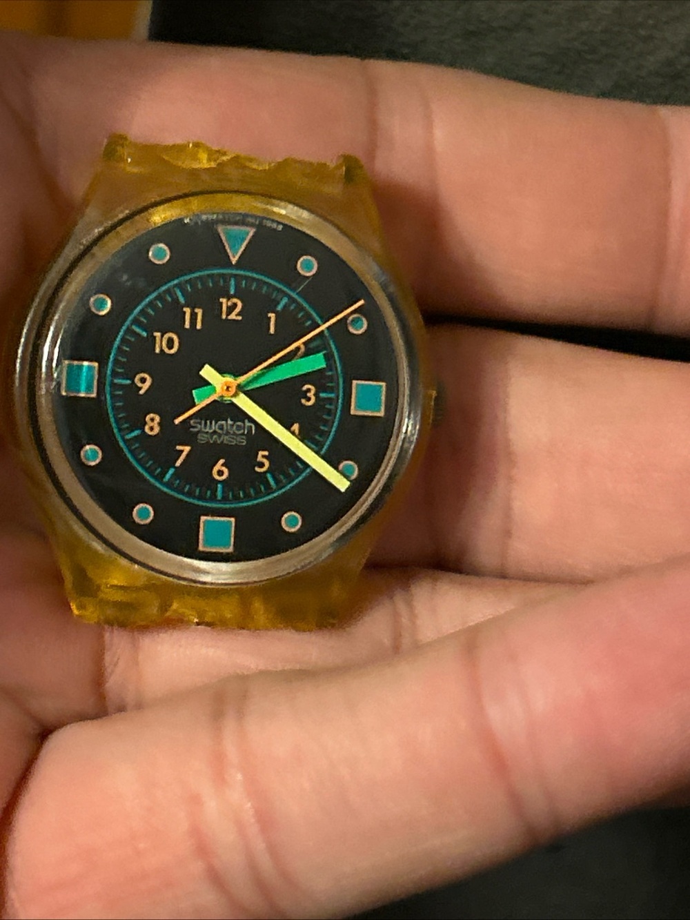 Vintage Swatch Watch Bondi diver GK115 80s Watch Display or parts not tested WOW